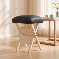 Wooden Portable Folding Massage Stool Padded Folding Massage Stool Lightweight for Beauty Salons