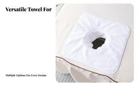 Massage Towel with Face Hole Skin-Friendly Face Cradle Towel Water Absorption for Estheticians, Masseuses, Spas