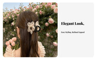 Floral Hair Claw Elegant Design Rhinestone Floral Hair Accessory Versatile Styling Flower Hair Clasp for Women, Girls, Daily Use, Holidays, Festivals