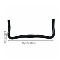 Aluminum Alloy Bullhorn Handlebar Ergonomic Design Road Bike Handlebar Rustproof Cycling Equipment Matte Black Finish for Commuting