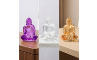 Crystal Buddha Statue Sparkling Crystal Buddha Clear for Buddhists, Home Decor, Altar, Meditation Room