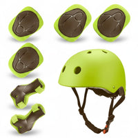 7 Pieces Adjustable Straps Kids Helmet and Pads Set Shock Absorbing Young Skateboard Protection Kit Breathable Design Inline Skating Knee Elbow Wrist Guards Long-Lasting Hard Shell for Beginners, Toddlers, Roller Skating, Skateboarding, Cycling