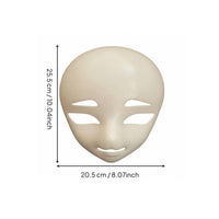 Blank Stylized Costume Head Base Face Covering Ready to Paint Animegao Face Covering Base Lightweight Craft Supply for Cosplayers, Comic Conventions
