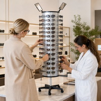 Rotating Countertop Eyewear Display Stand for Sunglasses and Glasses