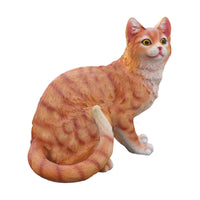 Cat Figurine Resin Cat Statue Naturalistic Home Decor for Gardeners, Garden, Yard, Living Room