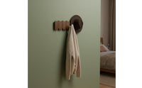 Piano Key Coat Rack Drill Installation Retractable Wall Hanger Solid Wood Foldable Hook Rack for Bedroom