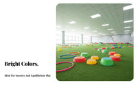 Colorful Balance Stepping Stones Indoor and Outdoor Use Kids Stepping Stones Anti-Slip Sensory Balance Beam Set Open Combination for Children, Preschoolers, Toddlers, Kindergarten, Preschool, Daycare, Playroom