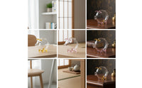 Glass Piggy Bank Transparent Piggy Bank Clear Money Box for Kids, Collectors, Desk, Shelf, Bedroom