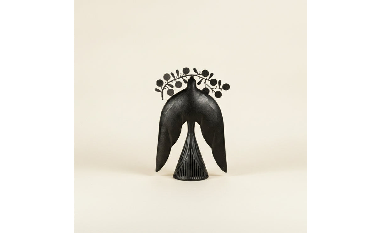 Bird Ornament with Pedestal Sculptural Bird Ornament with Branch Elegant Sculpture for Refined Aesthetic Seekers, Shelf, Console Table