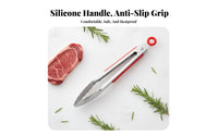 Stainless Steel Kitchen Tongs High Temperature Resistant Barbecue Grilling Tongs Kitchenware Anti-Scald Handle Dishwasher Safe