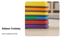 Non-Slip Bottom Sensory Stepping Stones Enhances Coordination Tactile Stepping Stones Toy Develops Gross Movement Skills Sensory Balance Path Colorful Design for Toddlers, Preschoolers, Parents, Indoor, Playroom, Kindergarten, Daycare Center
