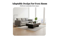 Minimalist Design dual-level Rectangular Table Sturdy and Stable Household Furniture Rounded Corners scuffResistant for Small Apartment Dwellers, Homeowners, Adults, Living Room, Lounge Area, Office
