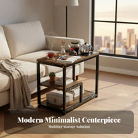 With Wheels Rolling Sofa Side Cabinet 360° Rotating Casters 3-Tier Rolling Table Multi-Functional Living Room Furniture Space-Saving Design for Apartment Dwellers, Homeowners, Students, Balcony, Small Areas, Bedroom, Home Office