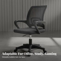 Highspine Mesh Chair with Headrest Adjustable Height Ergonomic Mesh Rotate Chair Thick Padded Padding Effortless Rolling Casters