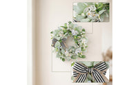 Eucalyptus Wreath with Bow Rustic Wreath with Burlap Bow Year Round for Wedding