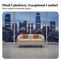 Light Luxury Design Upholstered Barrel Chair Soft Fabric Upholstery Lounge Set dense Foam Padding Indoor Seating Curved spine for Business Owners, Interior Designers, Reception Area, Living Room, Small Spaces, book corner