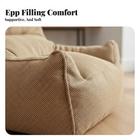 Soft and snug Single-Person Floor Lounger Modern Design Bean Bag No Assembly Required Lounge Chair Ergonomic Support for Young Adults, Students, Teenagers, Living Room, Bedroom, studying corner, Apartment