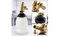 Handheld Fluid Filling Bottle Compact Bottle with Valve Translucent Dispenser for Mechanics, Garage