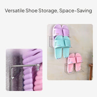 Stainless Steel No-Drill Wall Mounted Slipper Rack