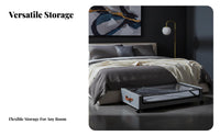 Space Saving Under Bed Storage Container Dustproof Rolling Underbed Storage Bin Large Capacity Rolling Underbed Organizer Long-Lasting for Students, Apartment Dwellers, Homeowners, Bedroom, Dorm Room, Closet