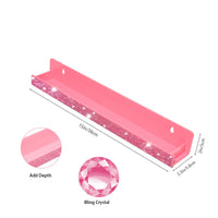 4 Pieces Nail Polish Rack Space-Saving Acrylic Shelf with Glitter Acrylic Organizer Sturdy Cosmetic Shelf Sleek for Manicurists