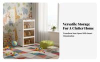 Foldable Design Foldable Double-Door Cabinet Multifunctional Household Storage Large Capacity Shelf Organizer Easy Assembly for Home Organizers, Families, Homeowners, Playroom, Living Room, Bedroom, Bathroom