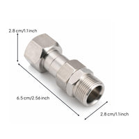 360 Degree Swivel Adapter Compact Pressure Washer Adapter Stainless Steel Coupler Corrosion Resistant Inline Coupling Heavy Duty