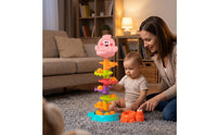 Whale Ball Drop Toy Textured Ball Drop Toy with Launcher Easy-to-Grip Hand-Eye Coordination for Toddlers, Playroom, Home
