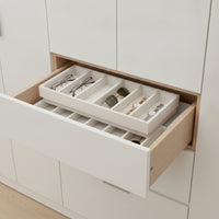 Eyeglasses Display Tray Low-Profile Eyewear Tray with 6 Compartments Open-Top Sunglasses Organizer for Collectors, Closet Drawer, Retail Counter
