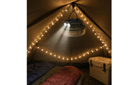 Two-in-Single LED Lantern with String Lights Translucent Solar Camping String Lights