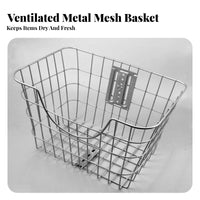 Heavy-Duty Front Cycle Basket Rust-Resistant Front Bike Basket Easy Installation for Commuting