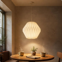 Paper Pendant Lamp Shade Foldable Pleated Paper Shade Decorative Indoor Decor for Cafe, Bar