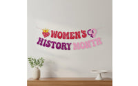 Women's History Month Banner Empowering Slogans Women's History Month Decorations Easy to Assemble Feminist Party Decoration for Women, Classroom