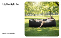 Portable & Lightweight Wind-Inflated Lounger Easy Inflation Wind-Filled Lounger No Pump Required inflatable lounger Anti-Leak Design for eventfestival-outdoorersers, Beachfestival-outdoorersers, Travelers, Camping, Music events, Picnics, Beach