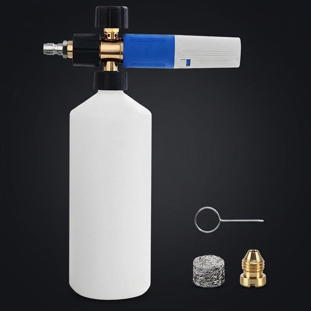 Car Cleaning Foam Sprayer for Professional Car Wash, Heavy Duty Metal Foam Lance for Detailing, Adjustable Nozzle Kit with Filter, Blaster Bottle