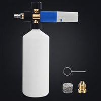 Car Cleaning Foam Sprayer for Professional Car Wash, Heavy Duty Metal Foam Lance for Detailing, Adjustable Nozzle Kit with Filter, Blaster Bottle
