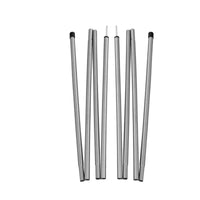 Coated Iron Tent Pole Silver Collapsible Tent Support Pole Pointed Tip Storage Bag