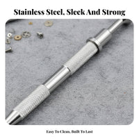 Stainless Steel Earring Helper Tool Precision Grabbing Screw Ball Grabber Easy to Use for Jewelers, Nail Artists, Crafting, Model Building