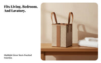 Woven Basket with Handles Woven Container Basket Rectangular