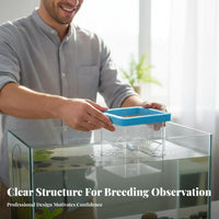 Guppy Breeder Box Two-Way Placement Buoyant Breeder Box Buoyant Aquatic Pet Hatchery High Clearness V-Shaped Divider