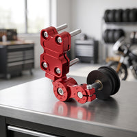 Replacement Motorcycle Chain Adjuster Easy to Adjust Chain Adjuster with Roller Wheel Anodized Hardware Machined for Mechanics