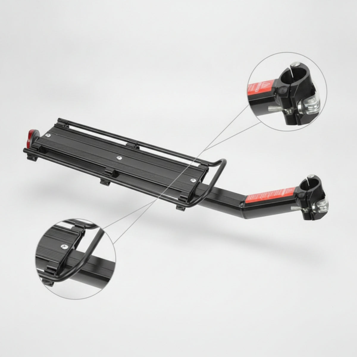Aluminum Alloy Bike Rack with Quick Release Clamp Compatible Cycle Cargo Rack Sturdy Cycle Luggage Carrier Long-Lasting for Commuting