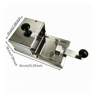 Push-Slide Mechanism Hamburger Bun Cutter Adjustable Height Manual Bun Cutting Machine Easy to Clean Food Equipment Polished Metal Finish