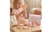 Wooden Makeup Toy Set Lightweight Pretend Play Makeup Kit Natural for Children
