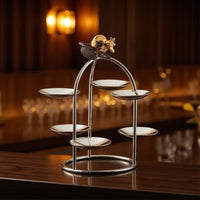 Stainless Steel Dessert Display Stand Multi-Tier Dessert Stand with Tiers Freestanding Tiered Serving Tray Stable for Caterers