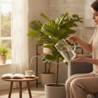 Transparent Watering Can with Long Spout Graduated Plant Watering Can Easy to Fill Vessel Ergonomic for Windowsill