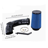 Modified Vehicles Intake Tube Kit High Performance Air Intake Kit with Filter Easy Installation Pleated for Engine Bay