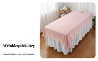Wrinkle-Resistant Massage Bed Sheet with Face Hole Soft and Comfortable Spa Table Sheet with Breath Hole Breathable for Physical Therapists