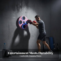Multiple Modes Electronic Boxing Wall Target Stress Relief Electronic Boxing Target Performance Tracking Bluetooth Reaction Training Pad Easy Installation for Children, Beginners, Indoor, Home, Workout, Game Room