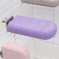 Parrot Perch Volcanic Stone Bird Grinding Stone, Flat Rectangle Bird Cage Perch for Beak and Paw Grinding